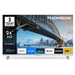 TELEVISOR BLANCO QLED HD 24" | WIFI | BLUETOOTH | SMART TV | 12V THOMSON