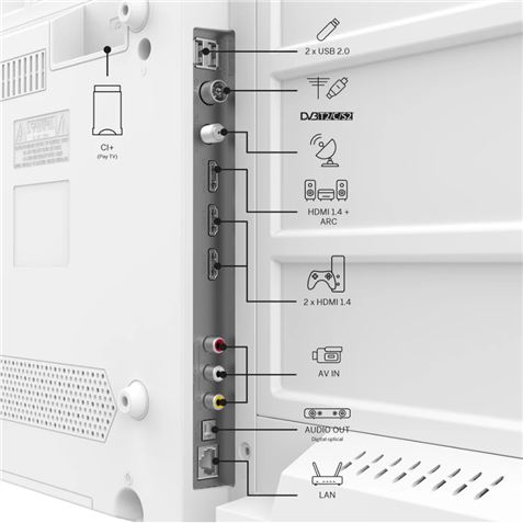 TELEVISOR BLANCO LED HD 24" | WIFI | BLUETOOTH | SMART TV | 12V THOMSON - Imagen 3