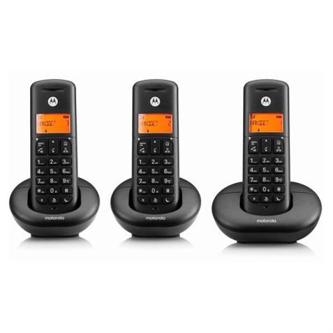 TELEFONO DECT MOTOROLA TRIO NEGRO
