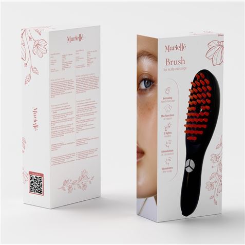CEPILLO PARA MASAJE DE CABEZA CON FUNCION VAPOR Y LUZ NEGRO MARIELLE - Imagen 4