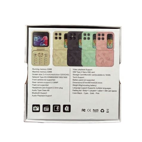 MINI TELEFONO MOVIL CON TAPA VERDE - Imagen 3