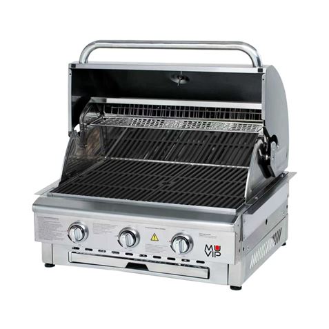 BARBACOA DE GAS INOX PRO 3 FUEGOS SOBREMESA MUVIP