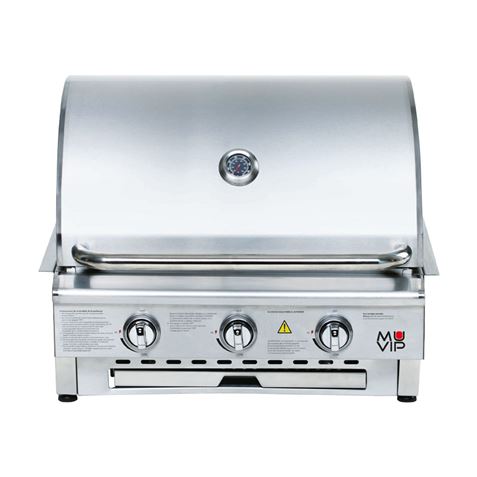 BARBACOA DE GAS INOX PRO 3 FUEGOS SOBREMESA MUVIP - Imagen 2