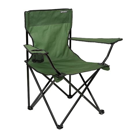 SILLA PLEGABLE DE CAMPING CON POSAVASOS VERDE SUNGARDEN - Imagen 2