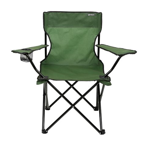 SILLA PLEGABLE DE CAMPING CON POSAVASOS VERDE SUNGARDEN - Imagen 3
