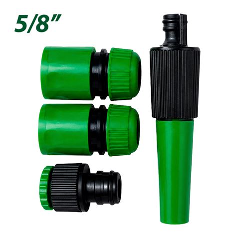 SET 4PCS BOQUILLA DE RIEGO + ADAPTADORES PARA MANGUERA 5/8" SUNGARDEN - Imagen 2