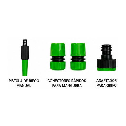 SET 4PCS BOQUILLA DE RIEGO + ADAPTADORES PARA MANGUERA 5/8" SUNGARDEN - Imagen 4