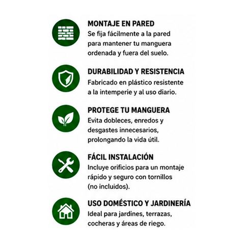 SOPORTE DE PARED PARA MANGUERA SUNGARDEN - Imagen 3