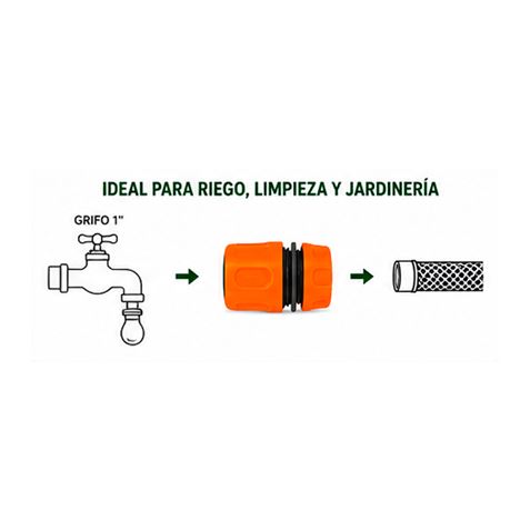 CONECTOR RAPIDO ALTO CAUDAL PARA MANGUERA 1" SUNGARDEN - Imagen 4
