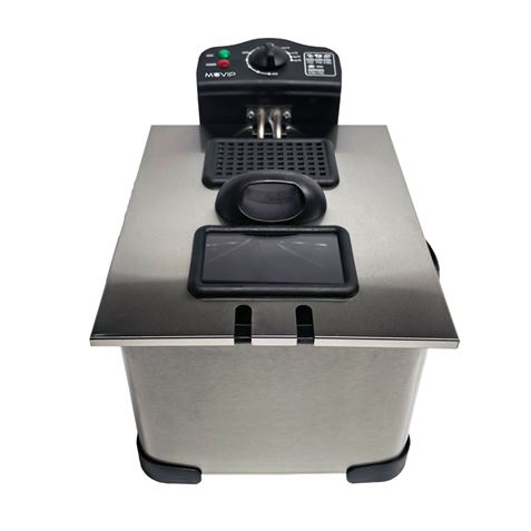 FREIDORA 5 LITROS INOX 2000W DESMONTABLE CON VENTANA MUVIP