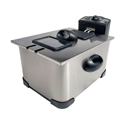 FREIDORA 5 LITROS INOX 2000W DESMONTABLE CON VENTANA MUVIP - Imagen 2