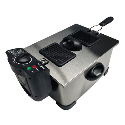 FREIDORA 5 LITROS INOX 2000W DESMONTABLE CON VENTANA MUVIP - Imagen 4