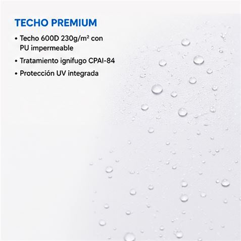 CARPA PROFESIONAL HEX.50 CON PAREDES 3X3 METROS BLANCA SUNGARDEN - Imagen 5