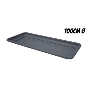 BANDEJA PARA MACETA 100CM ANTRACITA ARTPLAST