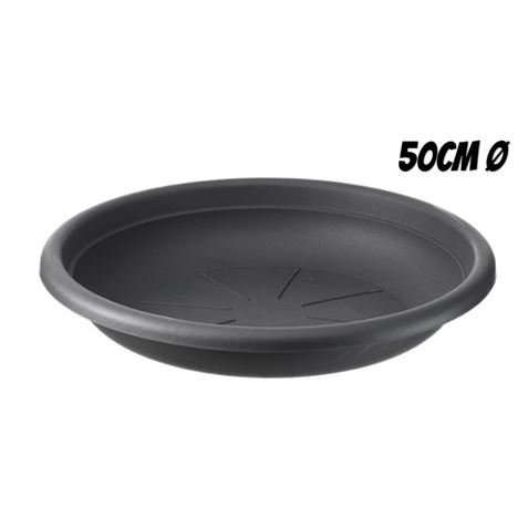 PLATO PARA MACETA 50CM ANTRACITA ARTPLAST