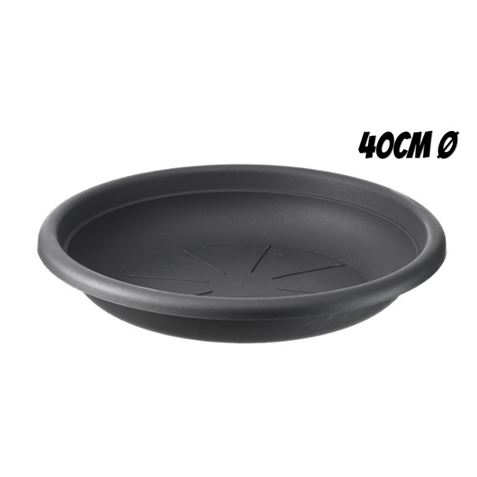 PLATO PARA MACETA 40CM ANTRACITA ARTPLAST
