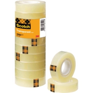 PACK 10 CINTAS ADHESIVAS DE 15MMX33MTS TRANSPARENTES SCOTCH 3M