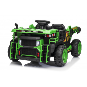 CAMION INFANTIL A BATERIA CON PLATAFORMA DE CARGA VERDE