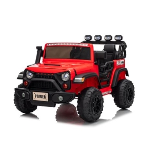 COCHE INFANTIL A BATERIA CON CONTROL REMOTO JEEP 4X4 ROJO