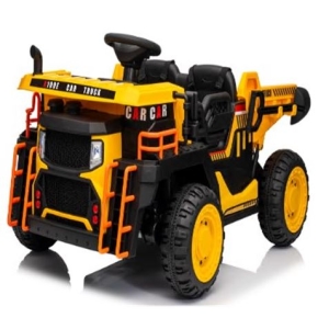 CAMION INFANTIL A BATERIA CON PLATAFORMA DE CARGA AMARILLO