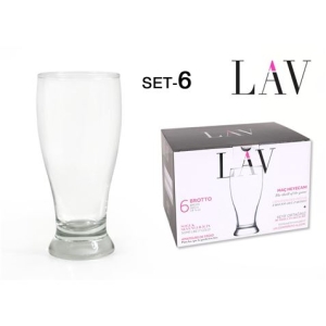 SET 6 VASOS DE CERVERZA 565 BROTT LAV