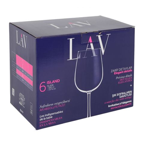 SET 6 COPAS DE VINO 658CC ISLAND LAV - Imagen 2