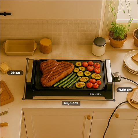 PLANCA DE ASAR ELECTRICA + GRILL BK-DH51 CON 2200W GRUNKEL - Imagen 3