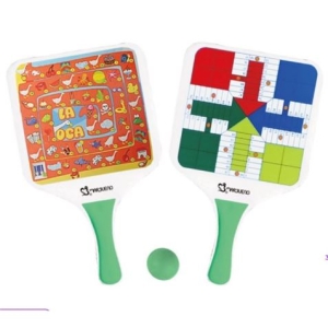 JUEGO DE PALAS DE PLAYA DE MADERA PARCHIS/OCA 38X24CM