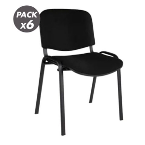 PACK 6 SILLAS CONFIDENTE NEGRAS MUVIP