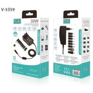 CARGADOR UNIVERSAL PARA DISPOSITIVOS ELECTRONICOS 3-12V 30W M2
