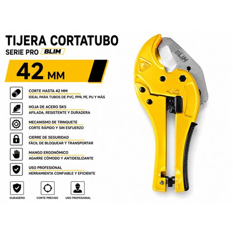 TIJERA CORTATUBO 42MM. SERIE PRO BLIM