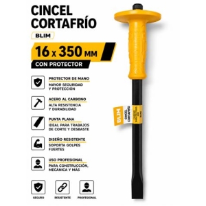 CINCEL CORTAFRÍO PLANO 16X350MM CON PROTECTOR BLIM