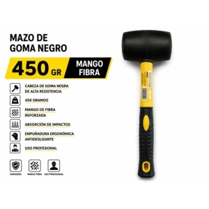MAZO DE GOMA NEGRO 450GR. MANGO FIBRA BLIM