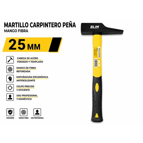 MARTILLO CARPINTERO PEÑA 25MM MANGO FIBRA BLIM