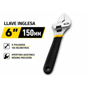 LLAVE INGLESA 6" 150MM CON MANGO RECUBIERTO BLIM