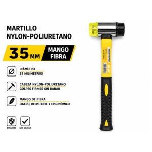 MARTILLO NYLON-POLIURETANO MANGO FIBRA 35MM BLIM