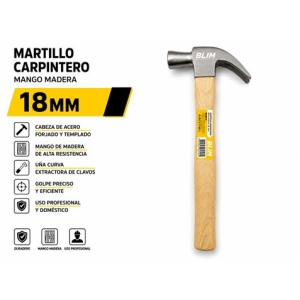 MARTILLO CARPINTERO 18MM MANGO MADERA BLIM