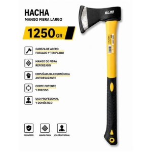 HACHA 1250GR MANGO FIBRA LARGO BLIM