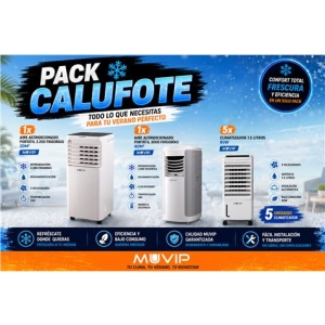 PACK AIRE ACONDICIONADO 2250 + AIRE ACONDICIONADO 3000 + 5 CLIMATIZADORES