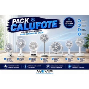 PACK VENTILADORES BATERIA RECARGABLES MUVIP