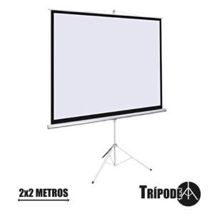 REACONDICIONADA PANTALLA PROYECCION TRIPODE 2 X 2MTR CROMAD