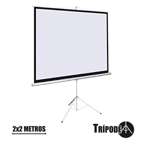 REACONDICIONADA PANTALLA PROYECCION TRIPODE 2 X 2MTR CROMAD