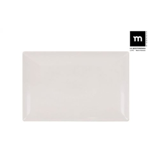 FUENTE RECTANGULAR IVORY BRILLO 34X22.5CM ELITE LA MEDITERRANEA