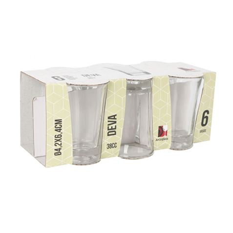 SET 6 VASOS CHUPITOS 38CC DEVA - Imagen 2