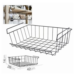 CESTA HOSTELERIA COLGANTE NEGRA 42X28X14