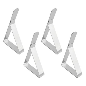 PACK 4 PINZAS SUJETAMANTELES ACERO 7.5X1.2X4.5CM