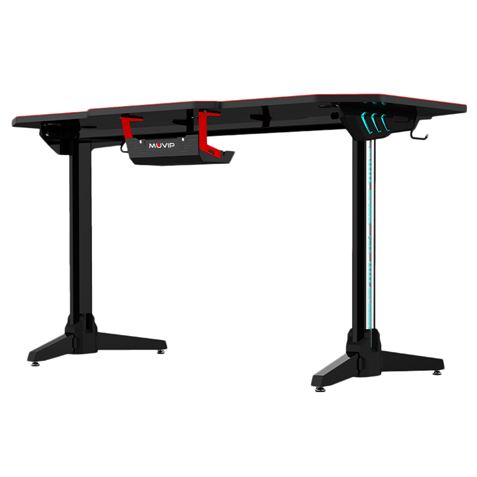 MESA GAMING PRO1100 XL FIBRA CARBONO + LATERAL ALUMINIO | LUZ RGB | MUVIP - Imagen 2