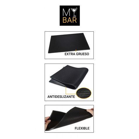 TAPETE ESCURRIDOR DE GOMA 45X30 PARA HOSTELERIA MY BAR - Imagen 2