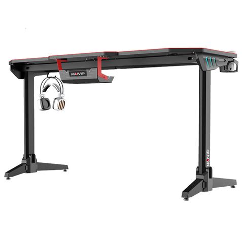MESA GAMING PRO800 XL FIBRA CARBONO | LUZ RGB | ALFOMBRILLA 140CM MUVIP - Imagen 4