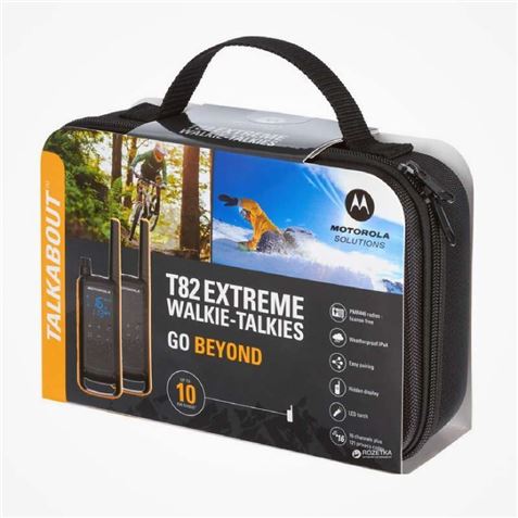 PACK 2 WALKIE-TALKIE MOTOROLA TLKR-T82EXTREME NEGRO - Imagen 2